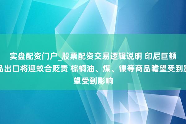实盘配资门户_股票配资交易逻辑说明 印尼巨额商品出口将迎蚁合贬责 棕榈油、煤、镍等商品瞻望受到影响